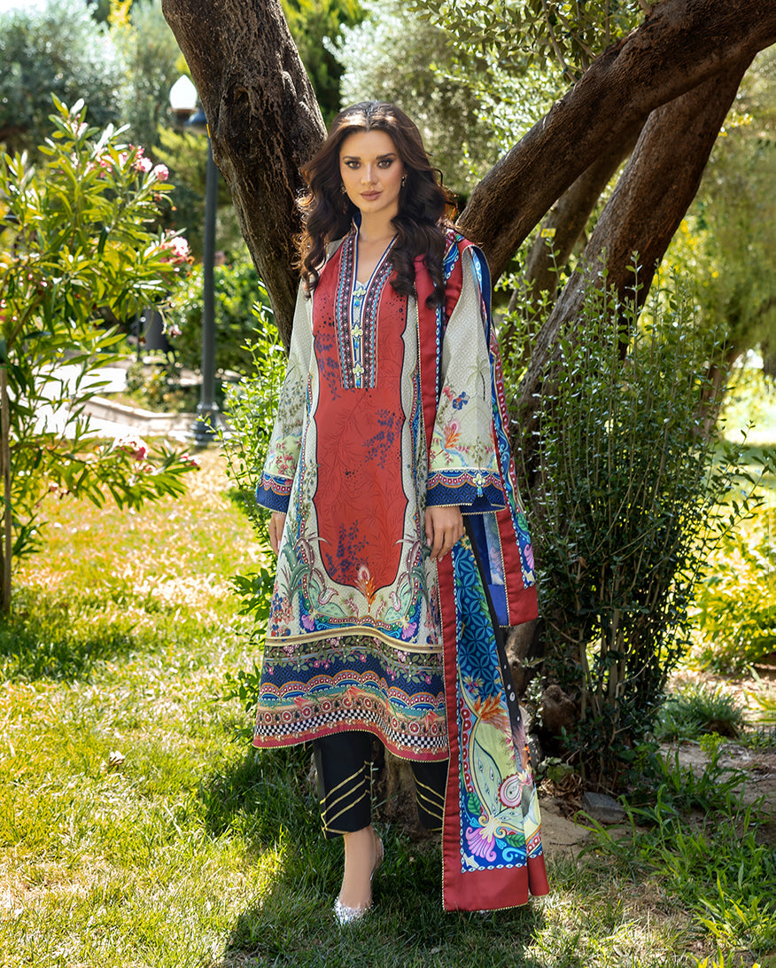 Mushq | Nirvana Printed Silk | Ethereal Gleam - Ladies Clothes - Maria Faisal