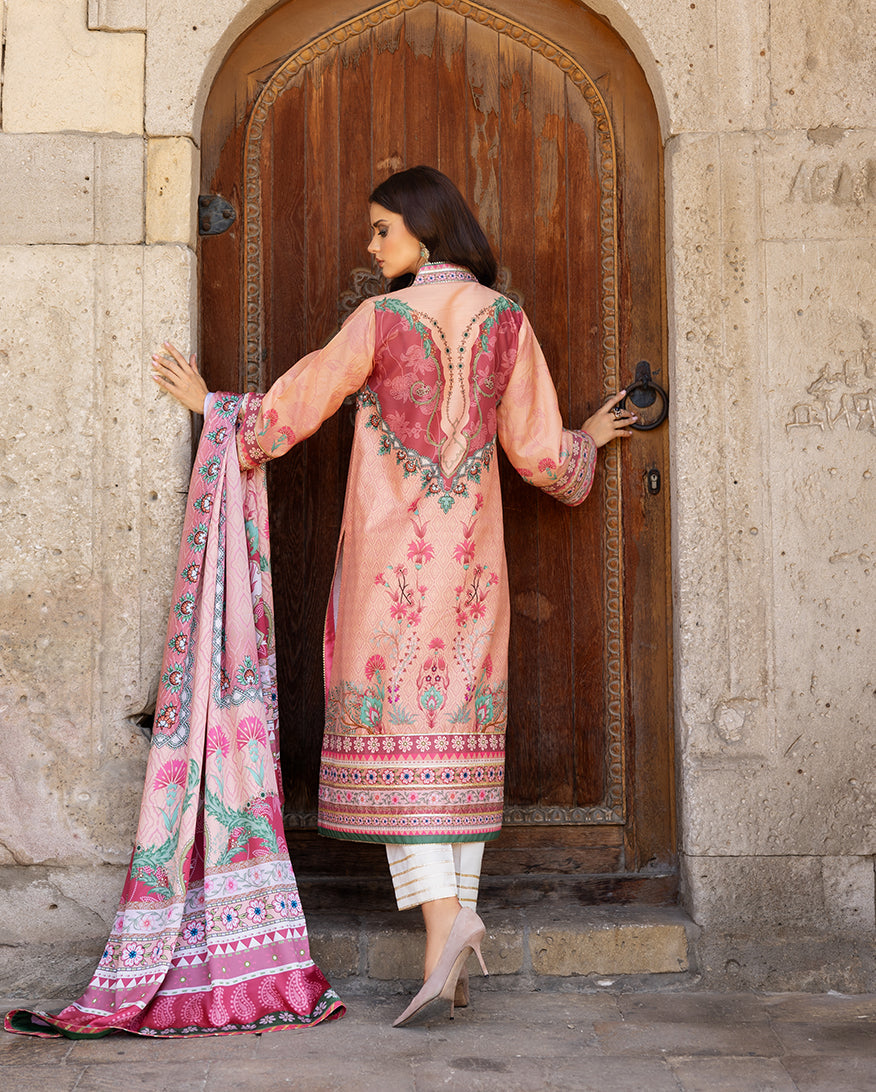 Mushq | Nirvana Printed Silk | Pulsar Petal - Ladies Clothes - Maria Faisal
