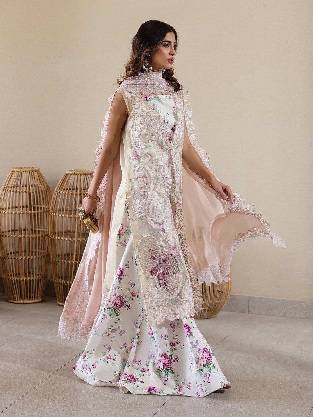 Faiza Faisal | Marine Luxury Lawn 25 | ELISHA by Maria Faisal - Registered Vendor of : Faiza Faisal - type : Ladies Clothes - 100% original wedding dresses