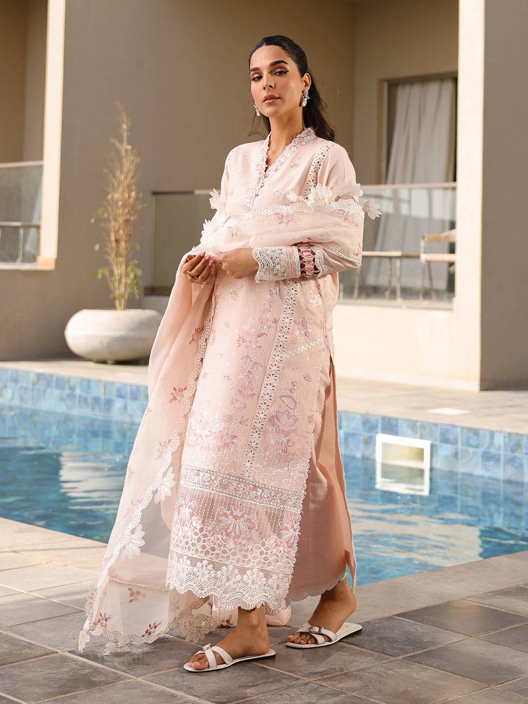 Faiza Faisal | Marine Luxury Lawn 25 | MARIA by Maria Faisal - Registered Vendor of : Faiza Faisal - type : Ladies Clothes - 100% original wedding dresses