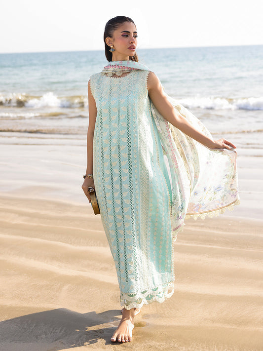 Faiza Faisal | Marine Luxury Lawn 25 | AINE by Maria Faisal - Registered Vendor of : Faiza Faisal - type : Ladies Clothes - 100% original wedding dresses