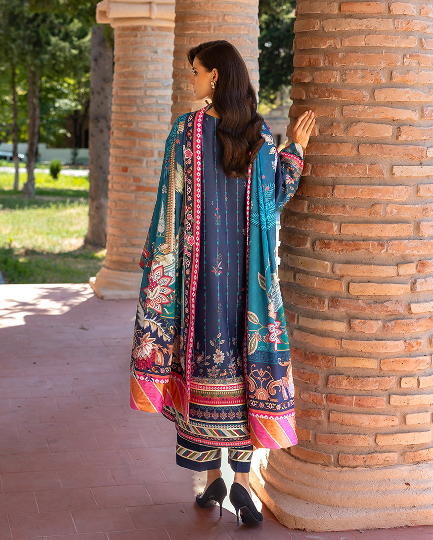 Mushq | Nirvana Printed Silk | Nova Bloom - Ladies Clothes - Maria Faisal