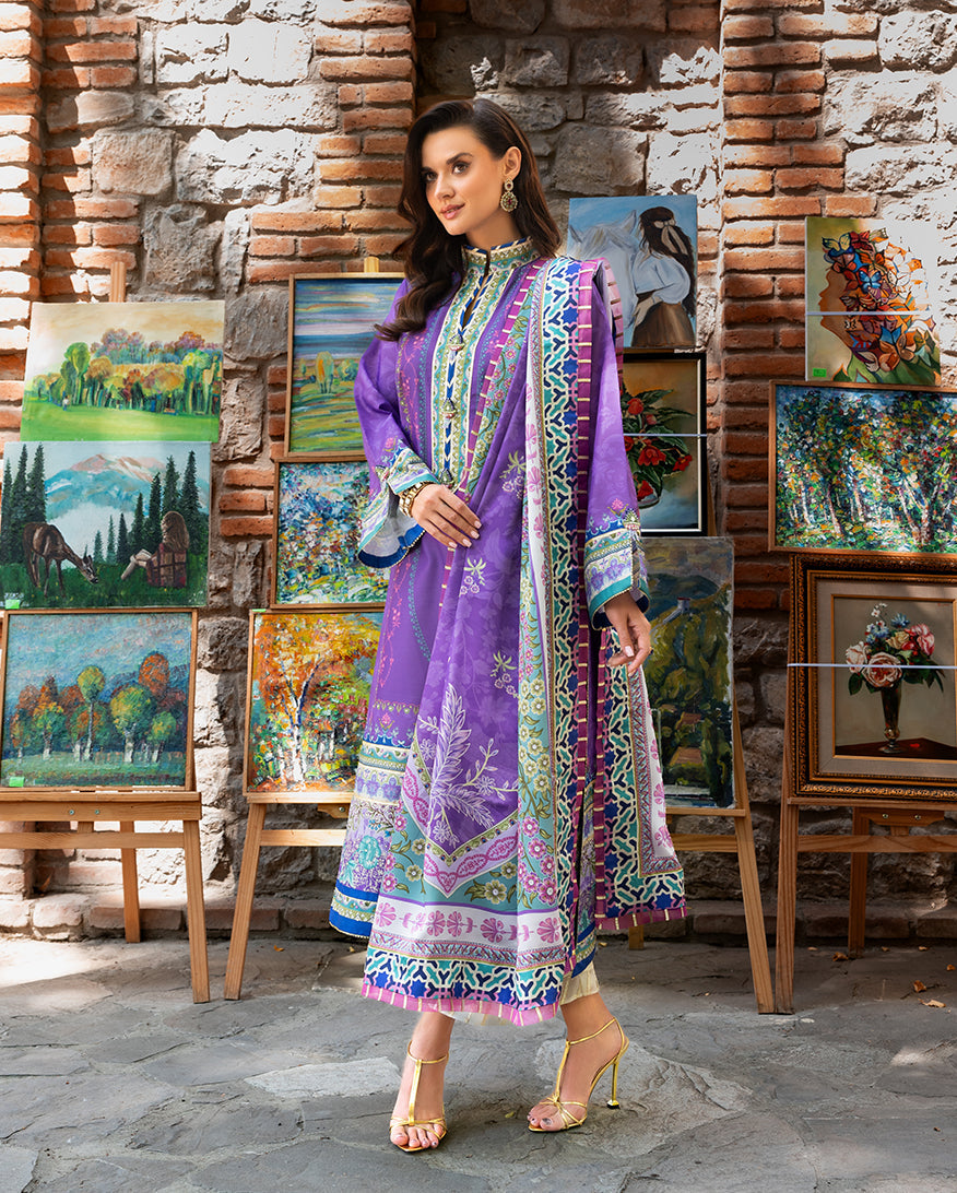 Mushq | Nirvana Printed Silk | Cosmic Spindle - Ladies Clothes - Maria Faisal