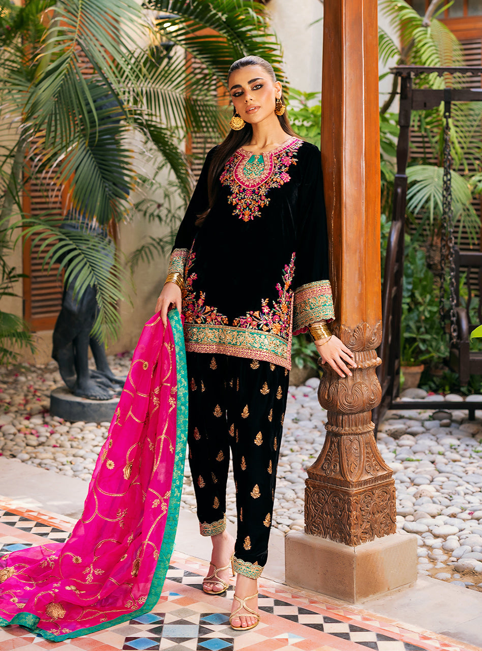 Zainab Chottani | Velvet 25 | Zeba - Formal Dress - available at Maria Faisal in UK and USA.