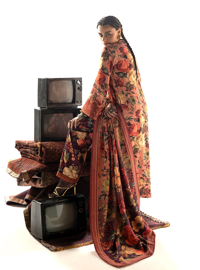 Zainab Chottani | Winter Shawl 25 | Abibi - D10 - Luxury Dress - available at Maria Faisal in UK and USA.