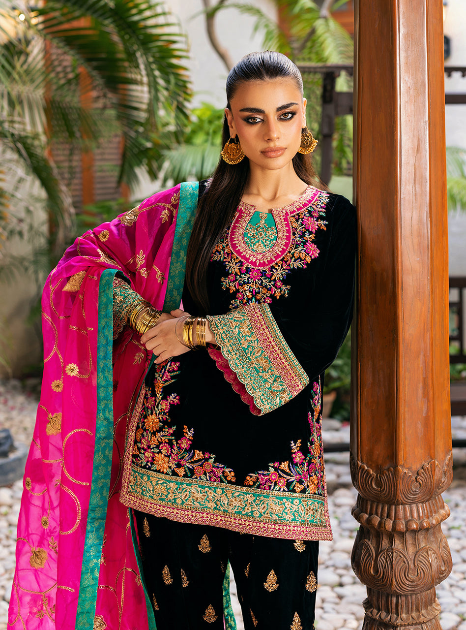 Zainab Chottani | Velvet 25 | Zeba - Formal Dress - available at Maria Faisal in UK and USA.