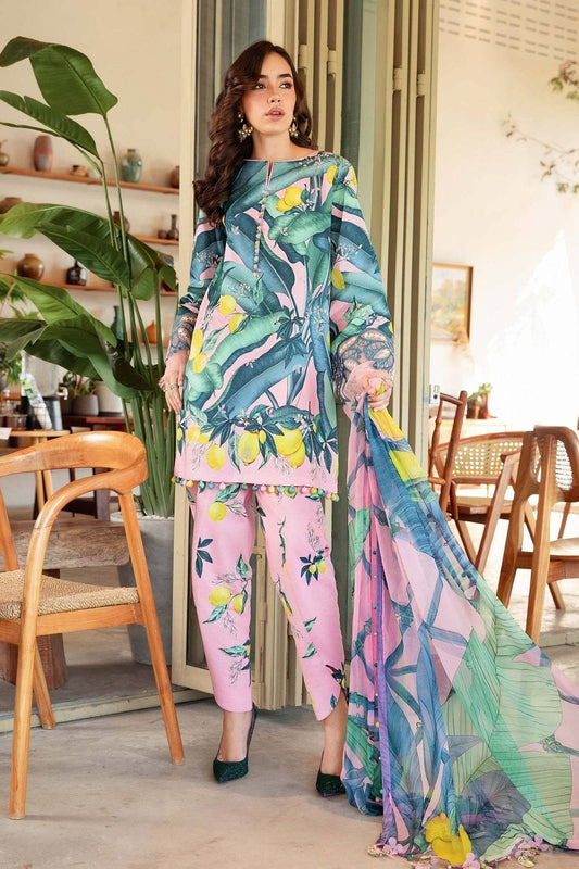 Maria B | M Prints 25 | MPT-2503-B by Maria Faisal - Registered Vendor of : Maria B - type : Ladies Clothes - 100% original wedding dresses