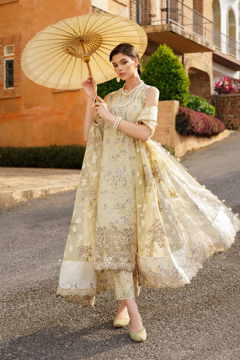 Baroque | Luxury Pret 24 | LAWN UF-584 - Designer Dress with Intricate embroidery and embellishments. Shop elegent wedding dress at Maria Faisal.