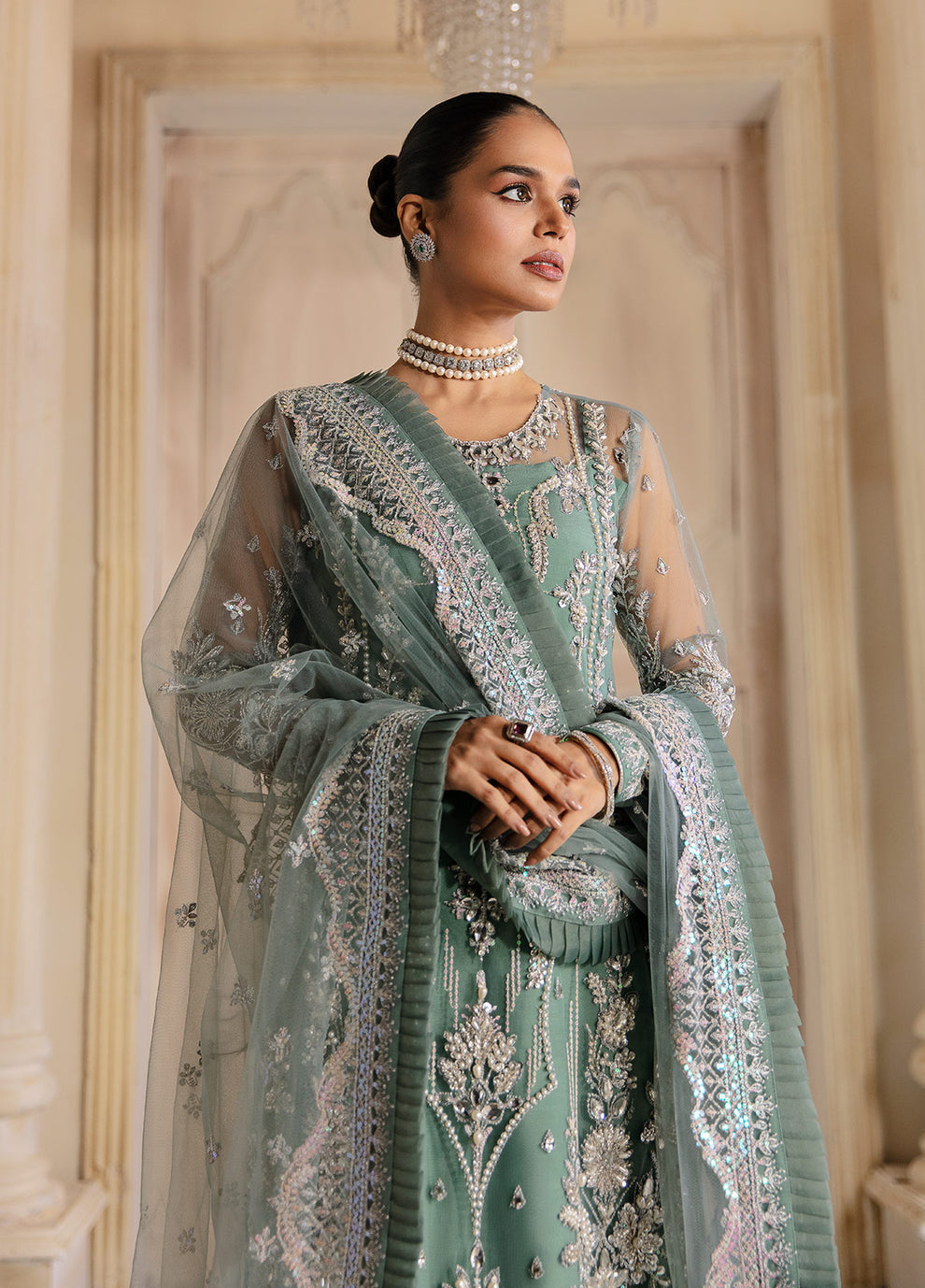 Gulaal | Wedding Formals | Nigar GL-WS-23V1-37 - Designer Dress with Intricate embroidery and embellishments. Shop elegent wedding dress at Maria Faisal.