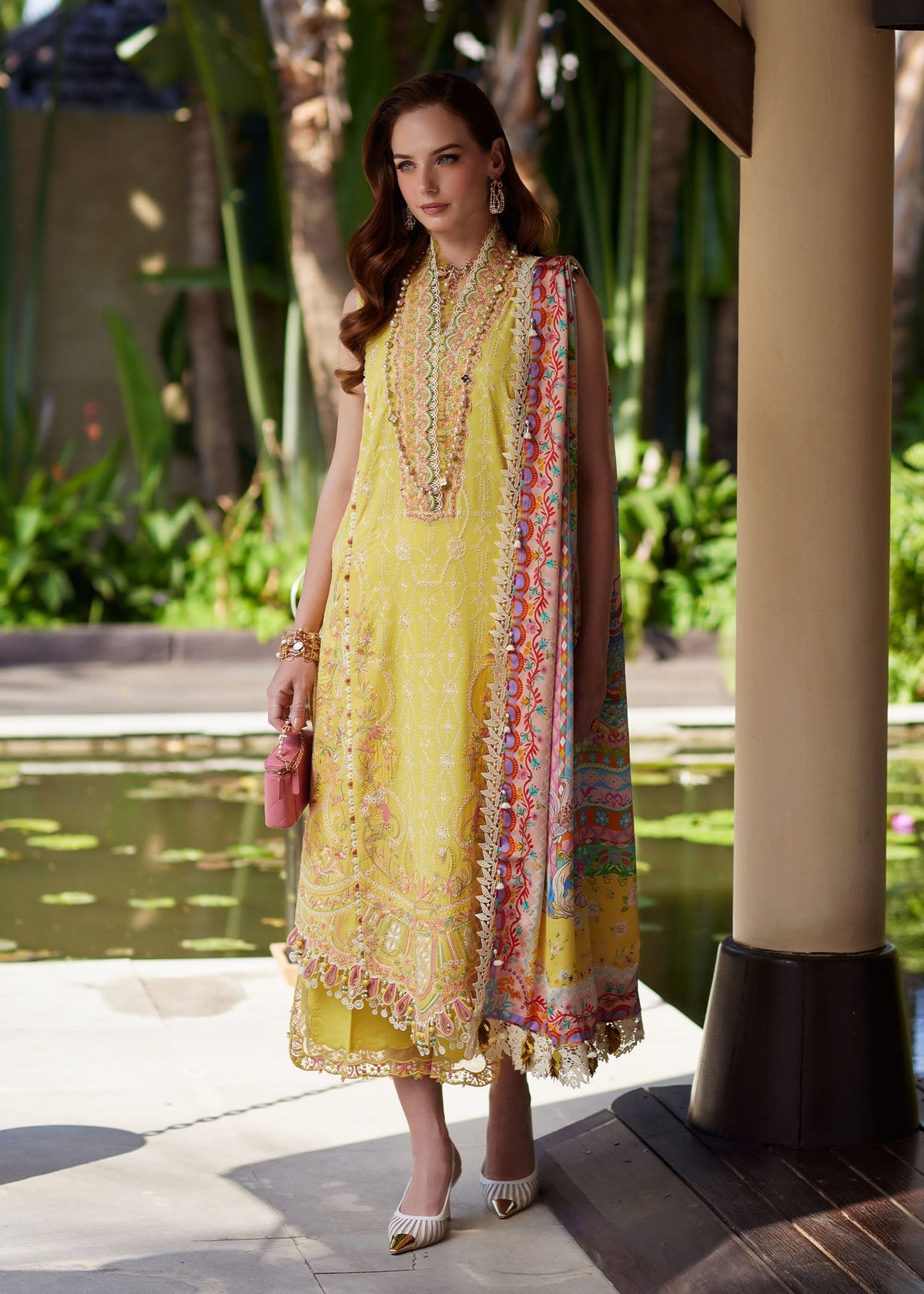 Kanwal Malik | Ariya Luxury Lawn 26 | Bianca - Luxury Dress - available at Maria Faisal in UK and USA.