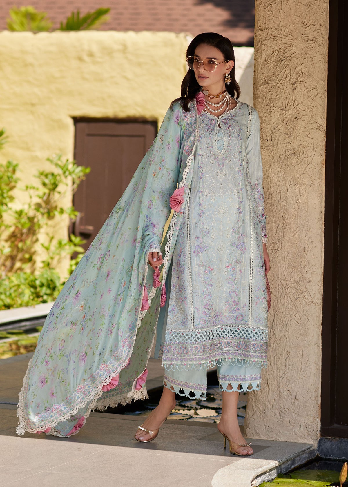 Kanwal Malik | Ariya Luxury Lawn 26 | Elora - Luxury Dress - available at Maria Faisal in UK and USA.