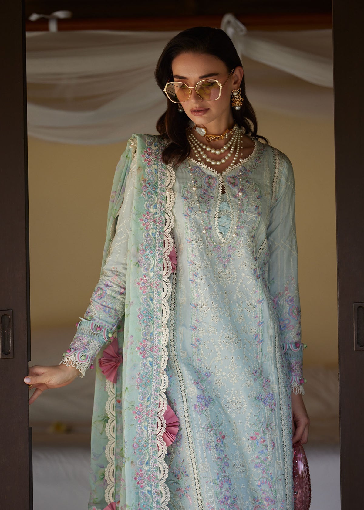 Kanwal Malik | Ariya Luxury Lawn 26 | Elora - Luxury Dress - available at Maria Faisal in UK and USA.