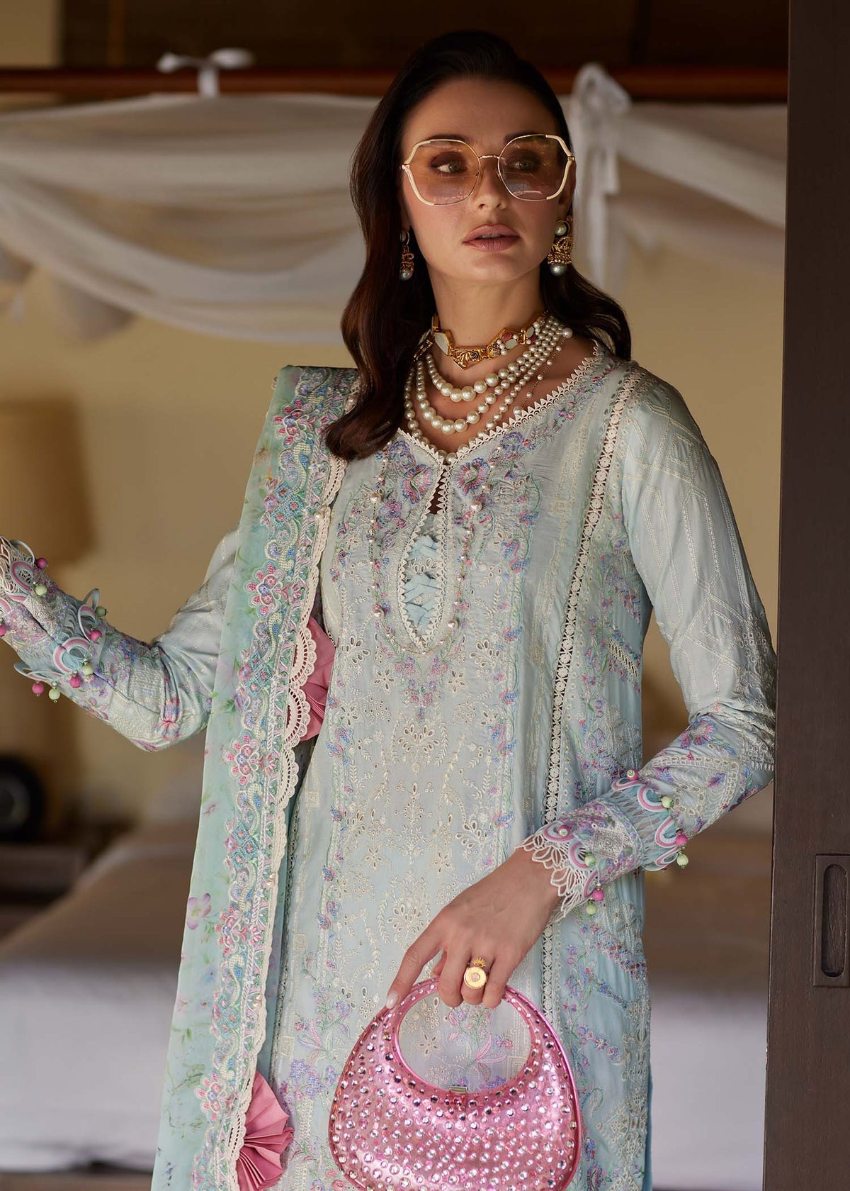 Kanwal Malik | Ariya Luxury Lawn 26 | Elora - Luxury Dress - available at Maria Faisal in UK and USA.