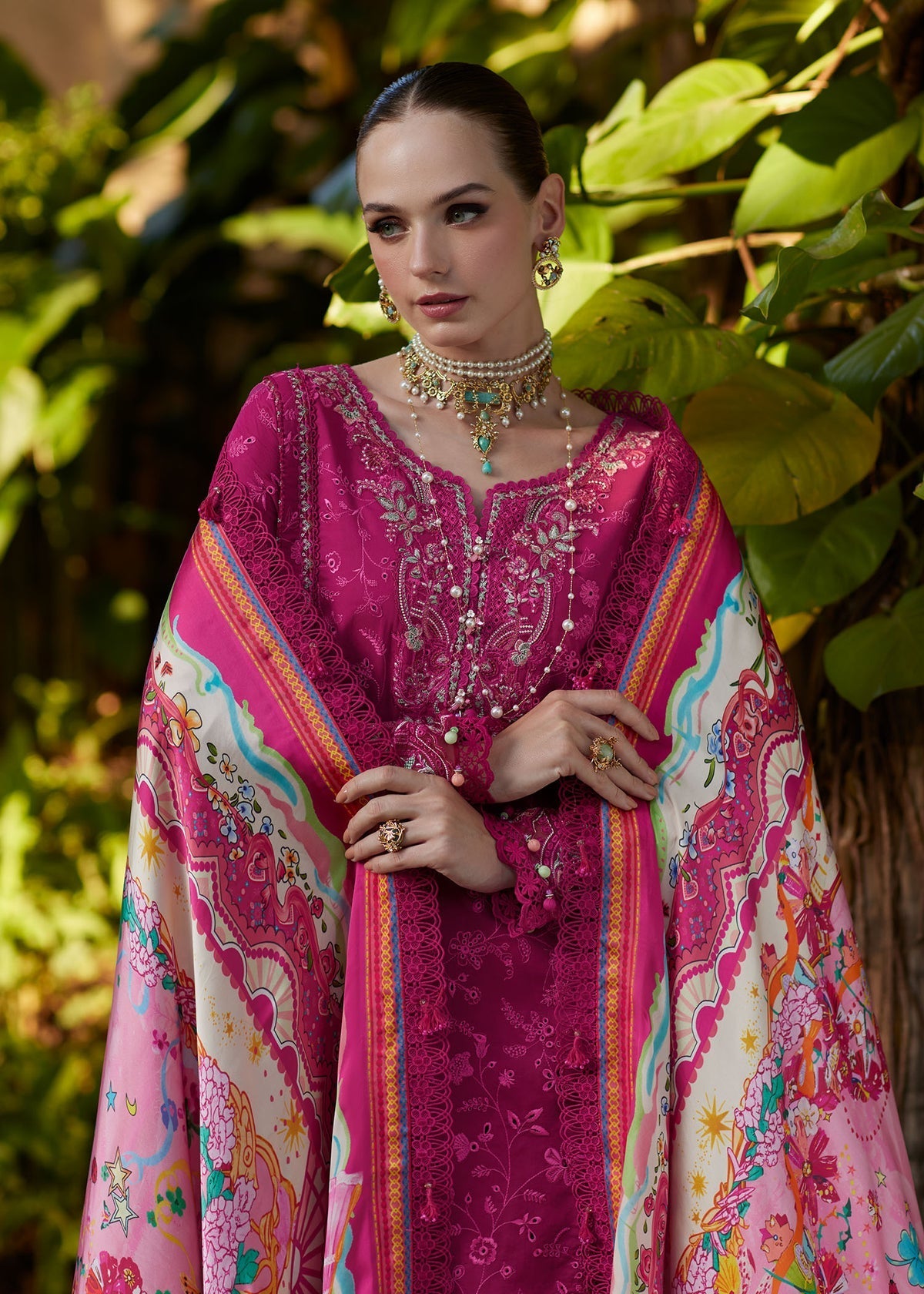 Kanwal Malik | Ariya Luxury Lawn 26 | Avelyn - Luxury Dress - available at Maria Faisal in UK and USA.