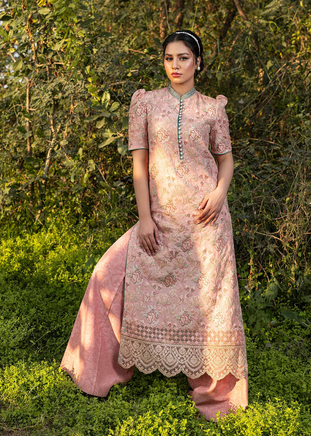 HSY | Summer Edit | Salmon Pink - Ladies Clothes - Maria Faisal