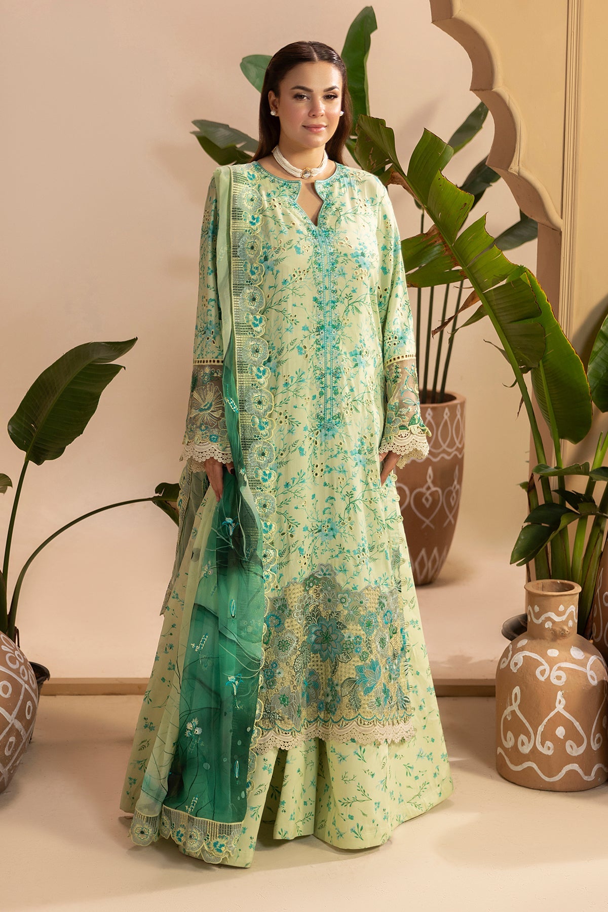 Raeesa Premium | Gulkar Viscose |  GK-03 - Luxury Dress - available at Maria Faisal in UK and USA.
