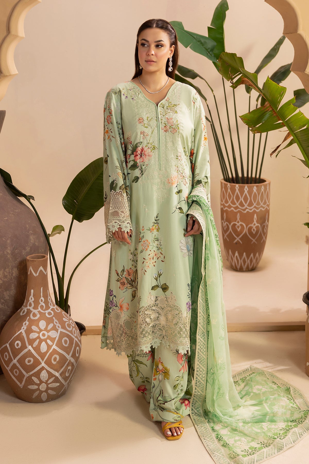 Raeesa Premium | Gulkar Viscose | GK-05 - Luxury Dress - available at Maria Faisal in UK and USA.