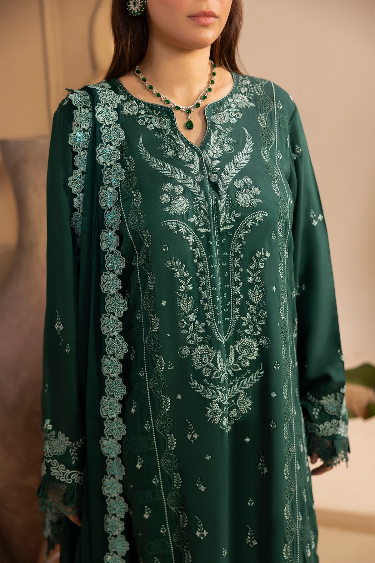 Raeesa Premium | Gulkar Viscose |GK-06 - Luxury Dress - available at Maria Faisal in UK and USA.
