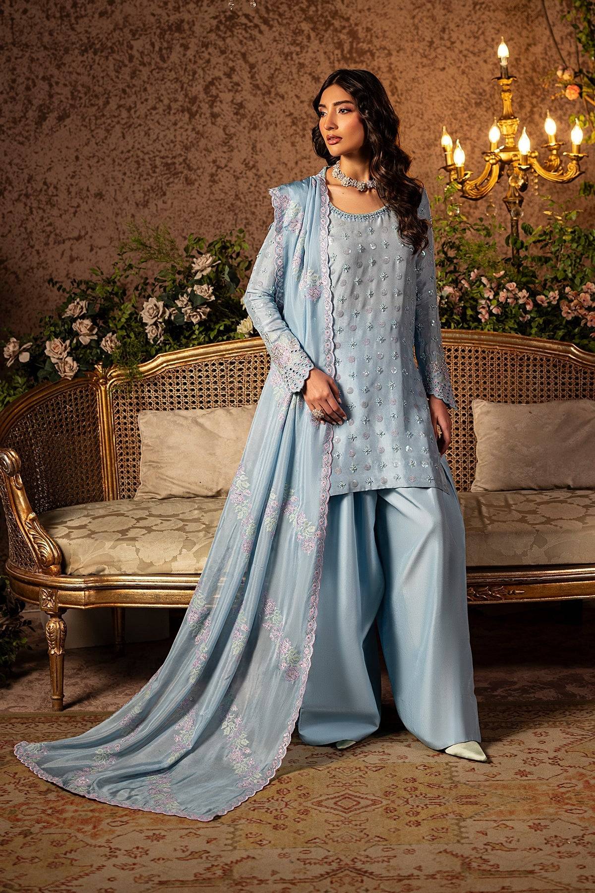 Mina Kashif | Loona Lawn 25 | Sapphire by Maria Faisal - Registered Vendor of : Mina Kashif - type : Ladies Clothes - 100% original wedding dresses