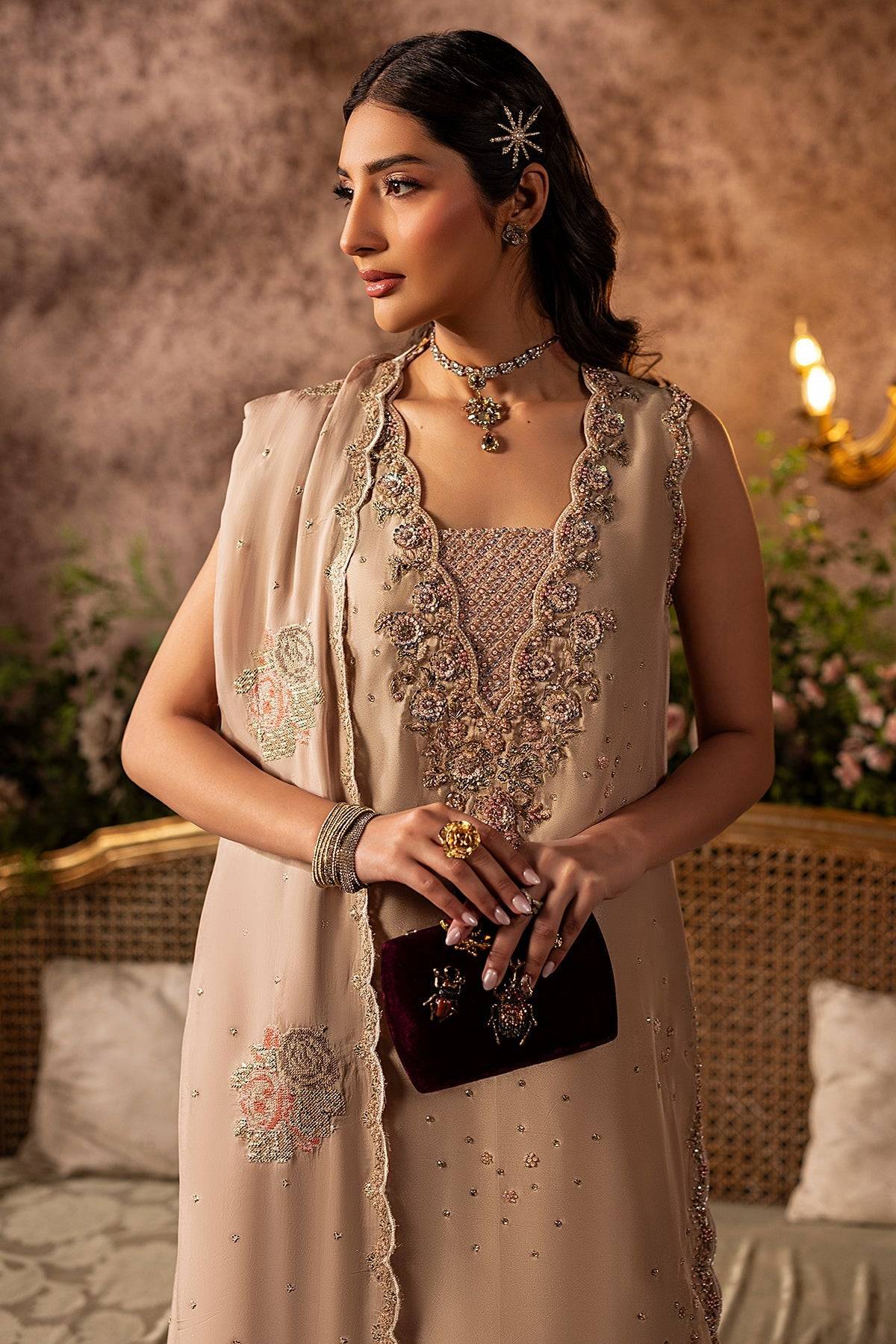 Mina Kashif | Loona Lawn 25 | Garnet by Maria Faisal - Registered Vendor of : Mina Kashif - type : Ladies Clothes - 100% original wedding dresses