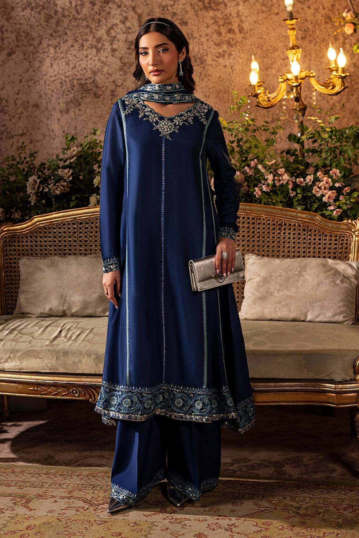 Mina Kashif | Loona Lawn 25 | Midnight by Maria Faisal - Registered Vendor of : Mina Kashif - type : Ladies Clothes - 100% original wedding dresses
