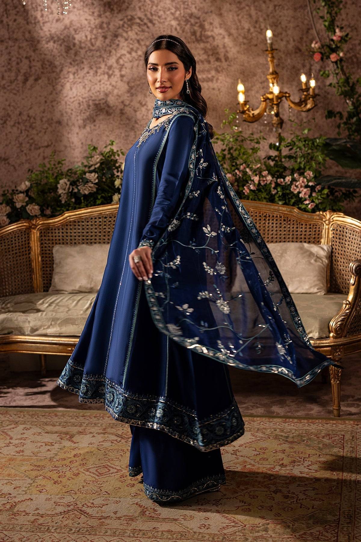 Mina Kashif | Loona Lawn 25 | Midnight by Maria Faisal - Registered Vendor of : Mina Kashif - type : Ladies Clothes - 100% original wedding dresses