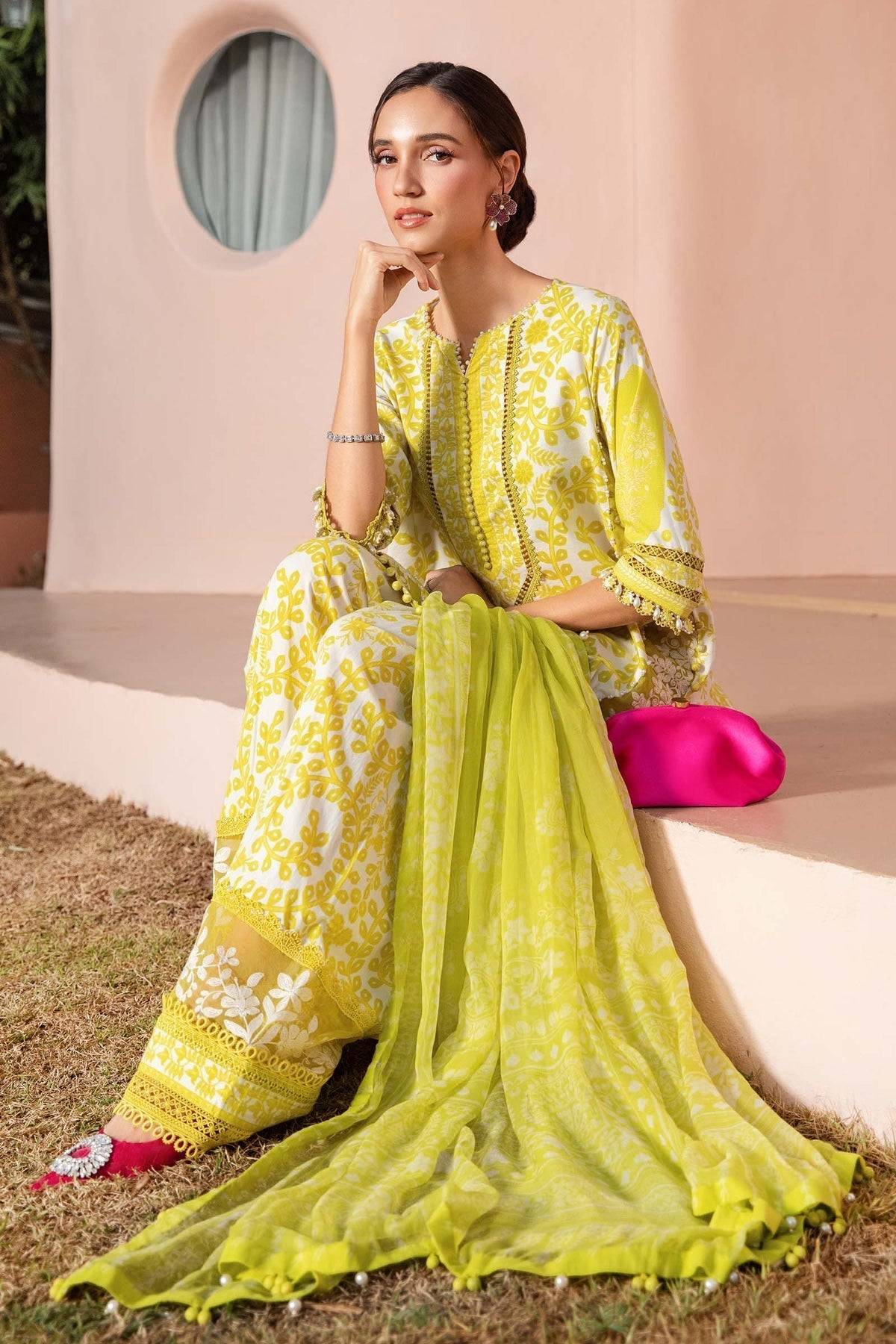 Maria B | M Prints 25 | MPT-2504-A by Maria Faisal - Registered Vendor of : Maria B - type : Ladies Clothes - 100% original wedding dresses