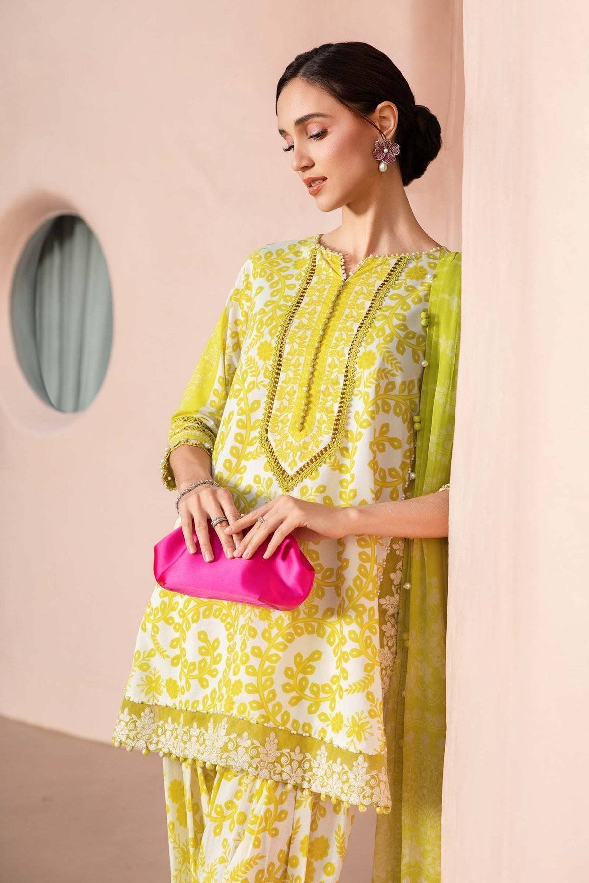 Maria B | M Prints 25 | MPT-2504-A by Maria Faisal - Registered Vendor of : Maria B - type : Ladies Clothes - 100% original wedding dresses
