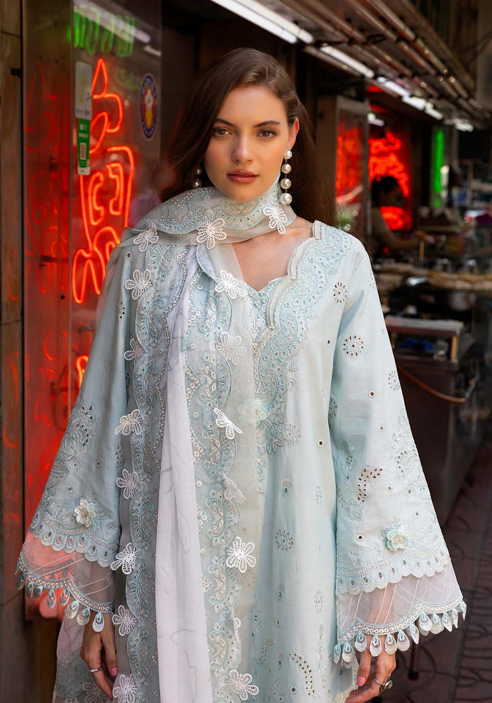 Zarqash | Luxury Lawn 25 | ZQLU 004 CECILY by Maria Faisal - Registered Vendor of : Zarqash - type : Ladies Clothes - 100% original wedding dresses