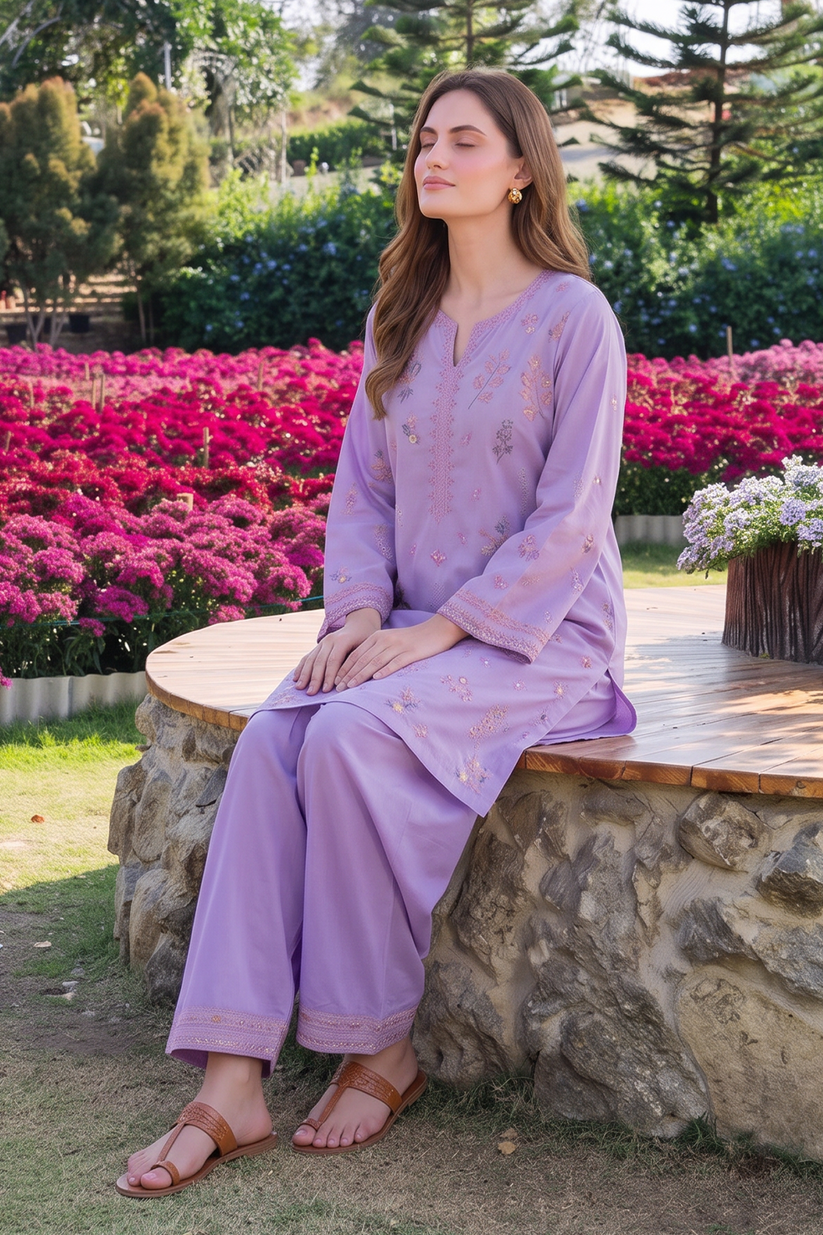 Saad Shaikh | Ease Fall Edit 26 | Sera - Casual Dress - available at Maria Faisal in UK and USA.
