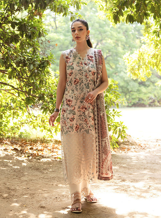 Zainab Chottani | Tahra Lawn 24 | SAMAHA - D 5B - Designer Dress with Intricate embroidery and embellishments. Shop elegent wedding dress at Maria Faisal.