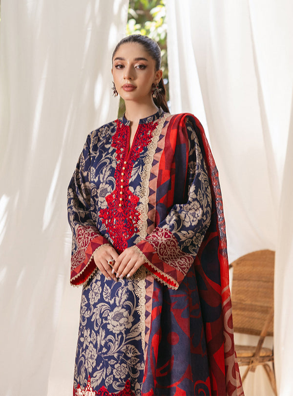 Zainab Chottani | Tahra Lawn 24 | TAMARA - D 7A - Designer Dress with Intricate embroidery and embellishments. Shop elegent wedding dress at Maria Faisal.