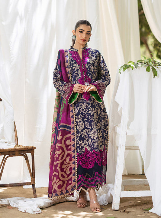Zainab Chottani | Tahra Lawn 24 | TAMARA - D 7B - Designer Dress with Intricate embroidery and embellishments. Shop elegent wedding dress at Maria Faisal.