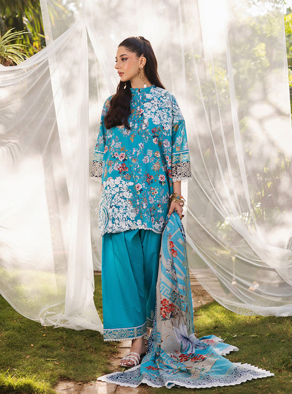 Zainab Chottani | Tahra Lawn 24 | BEEHA - D 2B - Designer Dress with Intricate embroidery and embellishments. Shop elegent wedding dress at Maria Faisal.