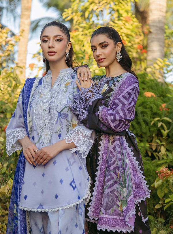 Zainab Chottani | Tahra Lawn 24 | RAHA - D 6A - Designer Dress with Intricate embroidery and embellishments. Shop elegent wedding dress at Maria Faisal.