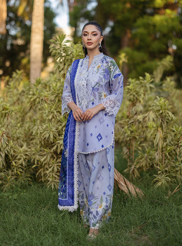 Zainab Chottani | Tahra Lawn 24 | RAHA - D 6A - Designer Dress with Intricate embroidery and embellishments. Shop elegent wedding dress at Maria Faisal.