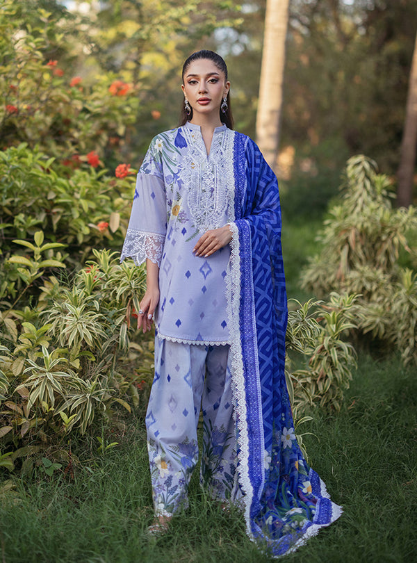 Zainab Chottani | Tahra Lawn 24 | RAHA - D 6A - Designer Dress with Intricate embroidery and embellishments. Shop elegent wedding dress at Maria Faisal.