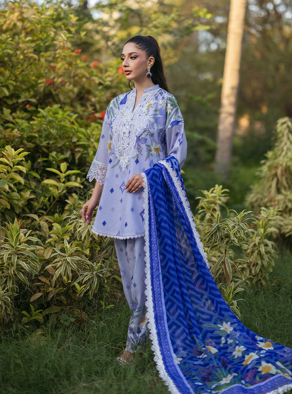 Zainab Chottani | Tahra Lawn 24 | RAHA - D 6A - Designer Dress with Intricate embroidery and embellishments. Shop elegent wedding dress at Maria Faisal.