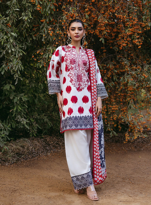 Zainab Chottani | Tahra Lawn 24 | FREYA - D 10A - Designer Dress with Intricate embroidery and embellishments. Shop elegent wedding dress at Maria Faisal.