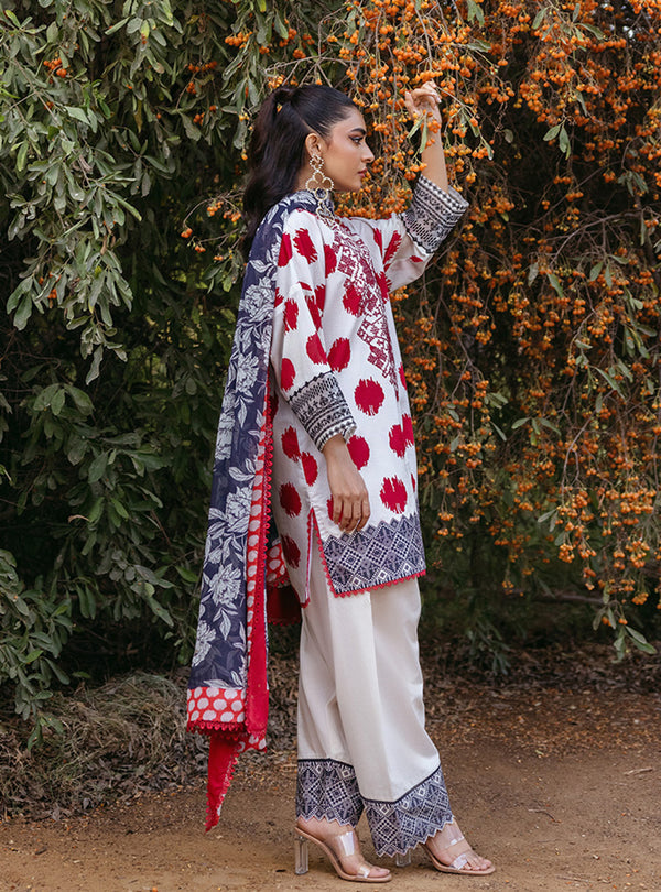Zainab Chottani | Tahra Lawn 24 | FREYA - D 10A - Designer Dress with Intricate embroidery and embellishments. Shop elegent wedding dress at Maria Faisal.