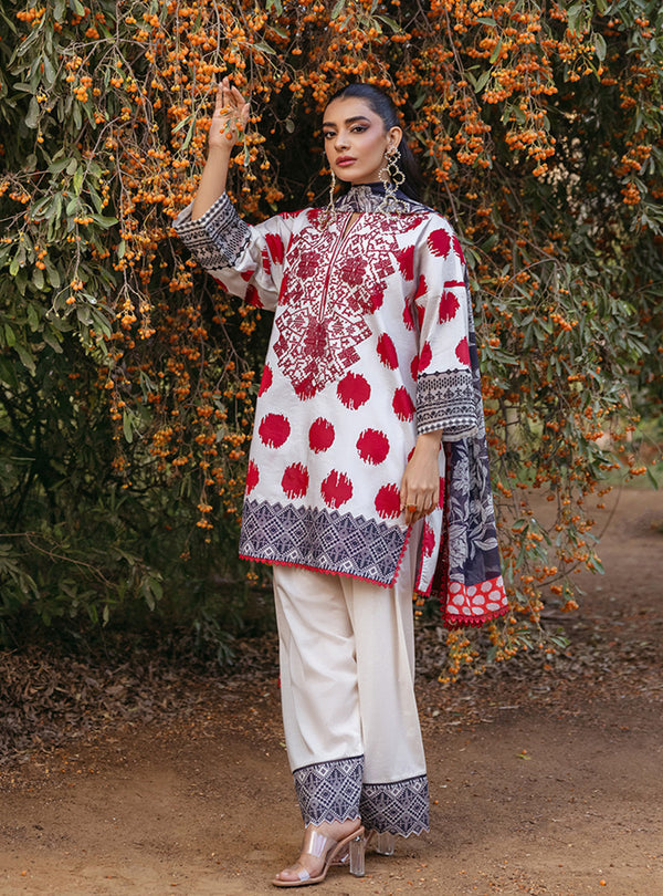 Zainab Chottani | Tahra Lawn 24 | FREYA - D 10A - Designer Dress with Intricate embroidery and embellishments. Shop elegent wedding dress at Maria Faisal.