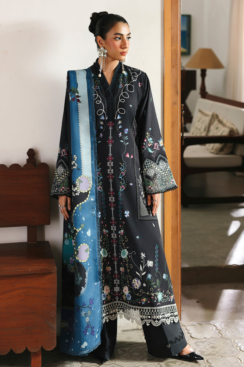 Qalamkar | QPrints Winter 25 | QW-06 (B) SKYE - Casual Dress - available at Maria Faisal in UK and USA.