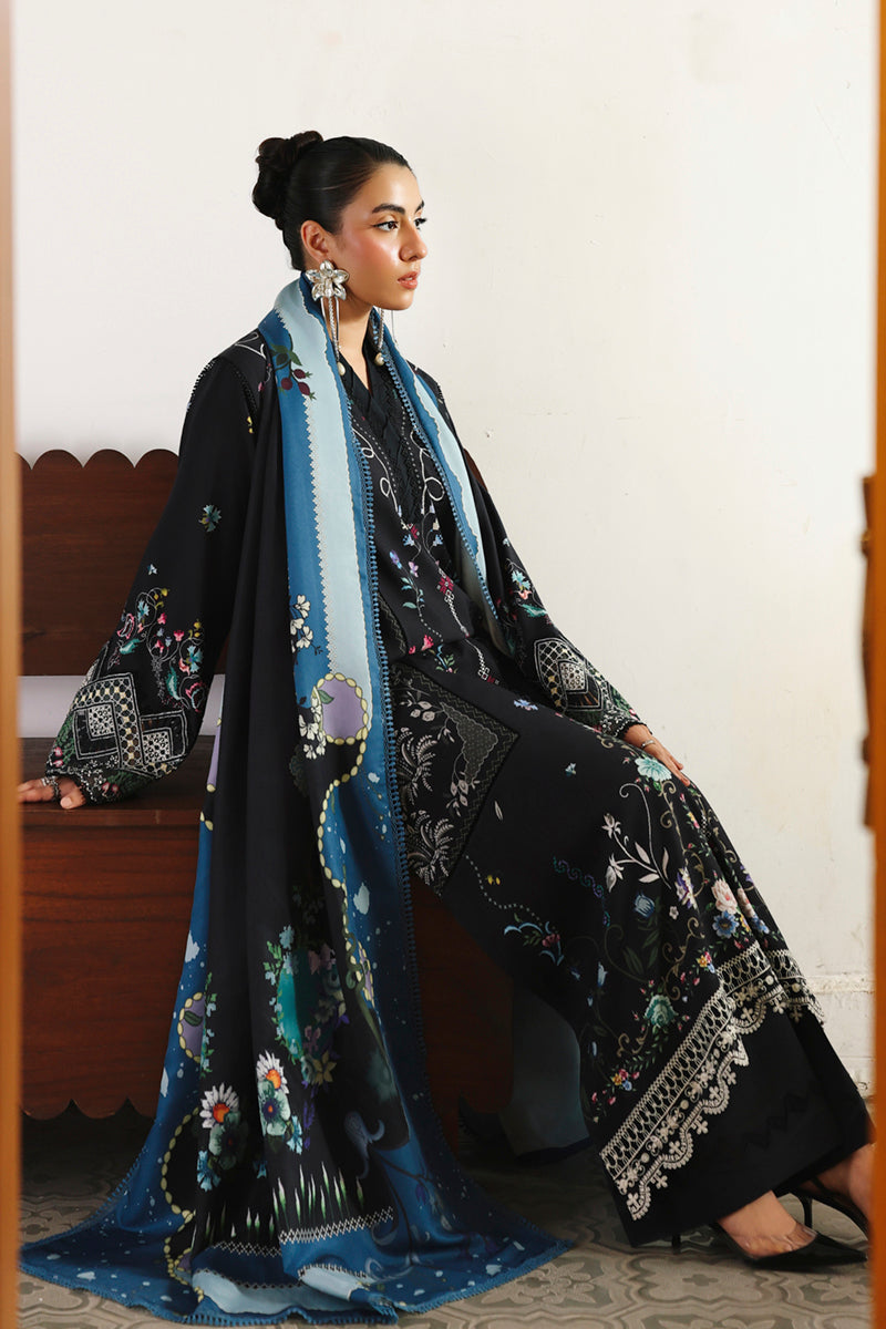 Qalamkar | QPrints Winter 25 | QW-06 (B) SKYE - Casual Dress - available at Maria Faisal in UK and USA.