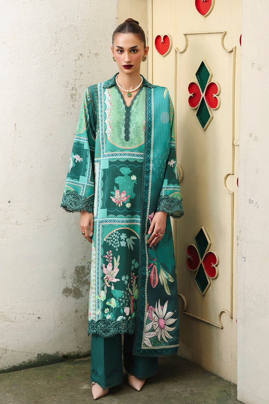 Qalamkar | QPrints Winter 25 | QW-08 (B) ANIKA - Casual Dress - available at Maria Faisal in UK and USA.