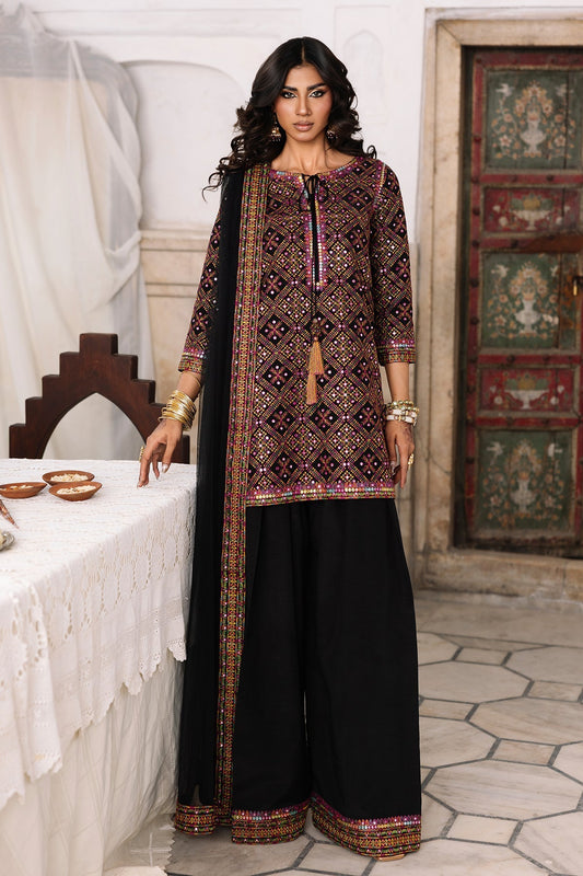 Charizma | Festive Pret | 3-Pcs Embroidered Raw Silk CMA-6-327 - Formal Dress - available at Maria Faisal in UK and USA.