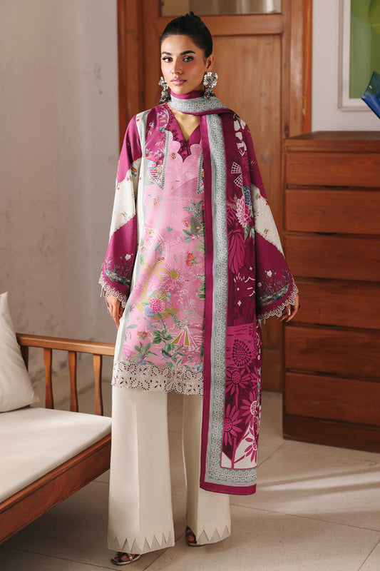 Qalamkar | QPrints Winter 25 | QW-10 (B) KENNA - Casual Dress - available at Maria Faisal in UK and USA.