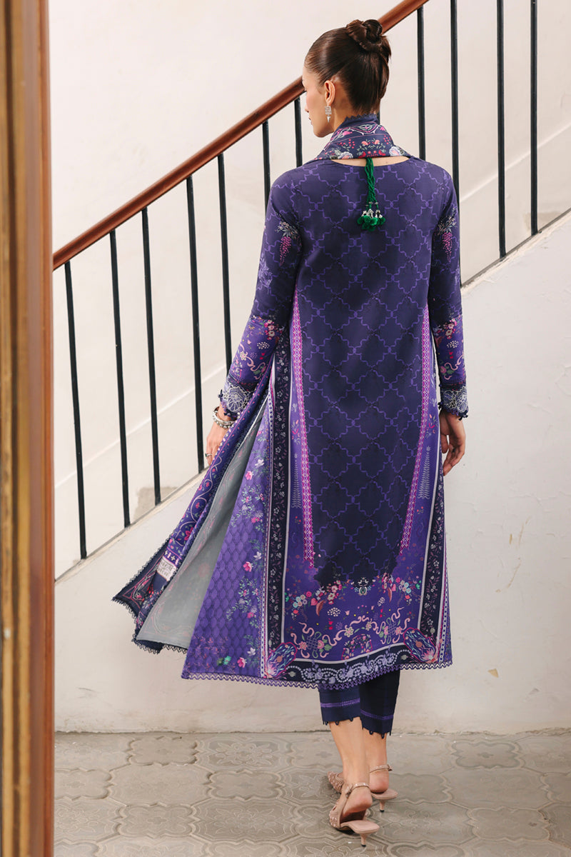 Qalamkar | QPrints Winter 25 | QW-03 (B) VANNA - Casual Dress - available at Maria Faisal in UK and USA.