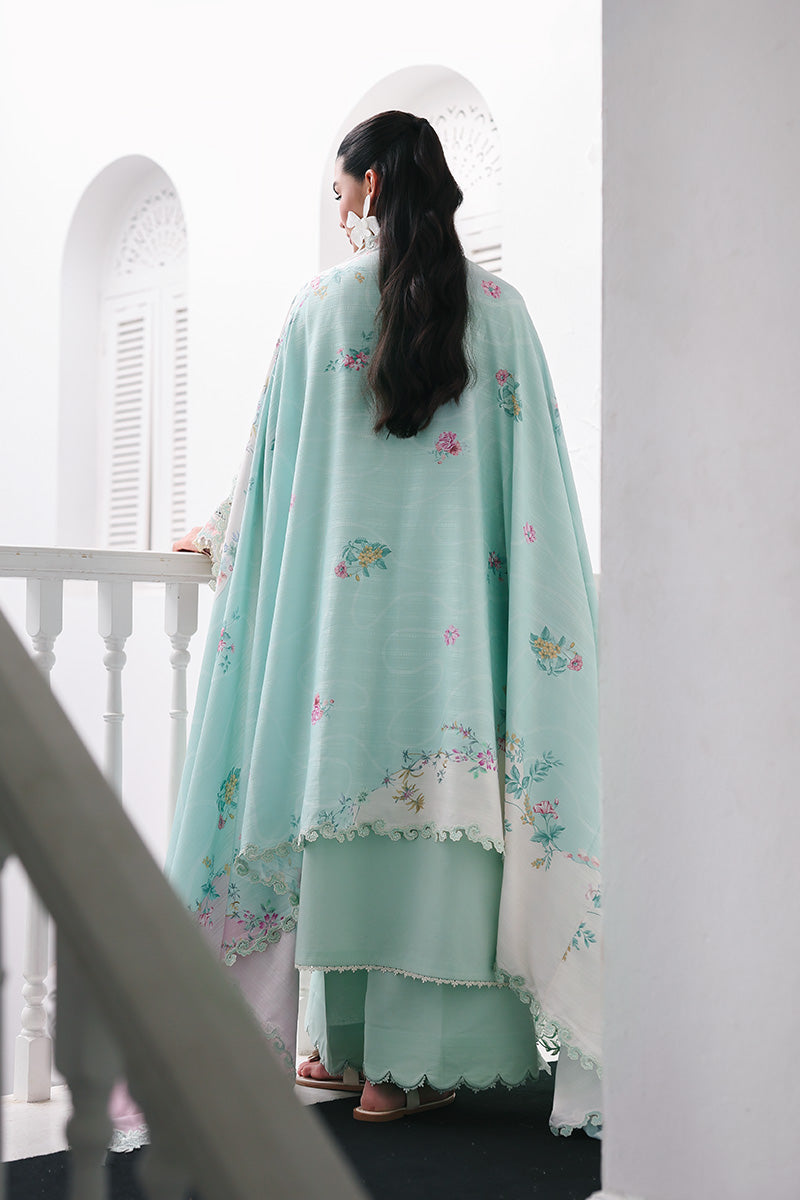 Qalamkar | Q Line Lawn Drop | RP-05 RAHA - Luxury Dress - available at Maria Faisal in UK and USA.