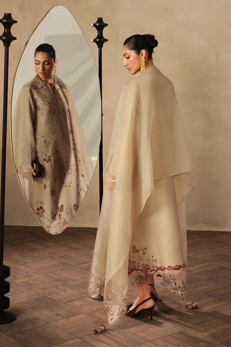 Qalamkar | Luxury Pret 26 | QLP-01 - Veena - Luxury Dress - available at Maria Faisal in UK and USA.