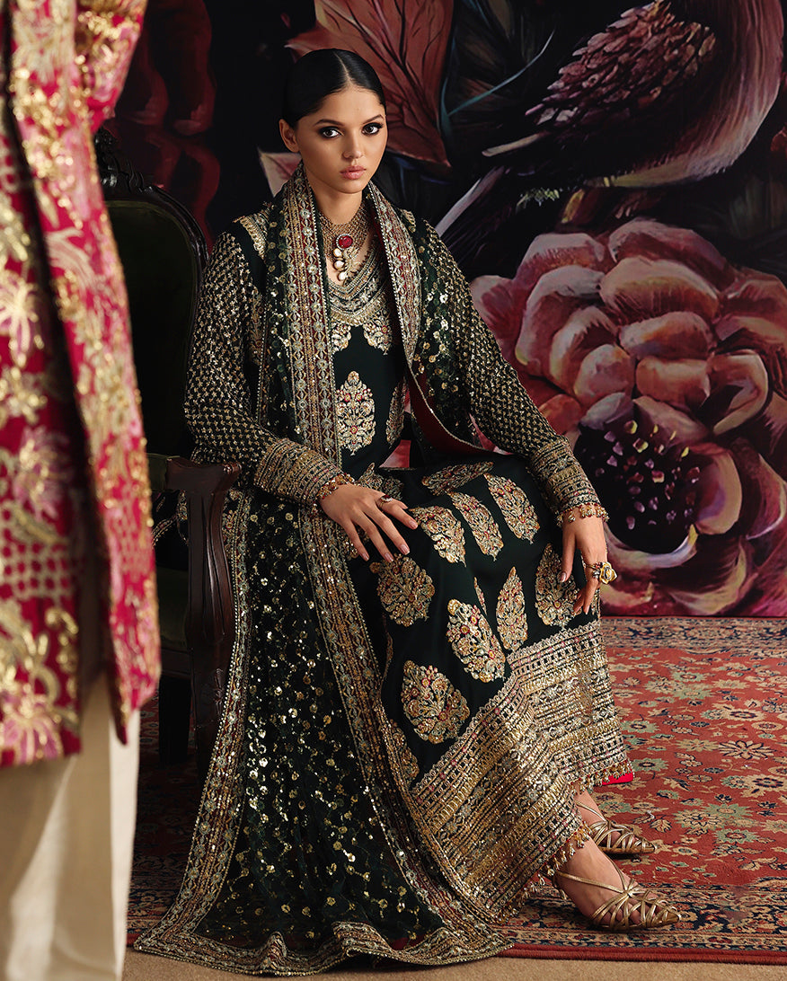 Roheenaz | Royale Eternel Chiffon Edit | Crown Jewel - Formal Dress - available at Maria Faisal in UK and USA.